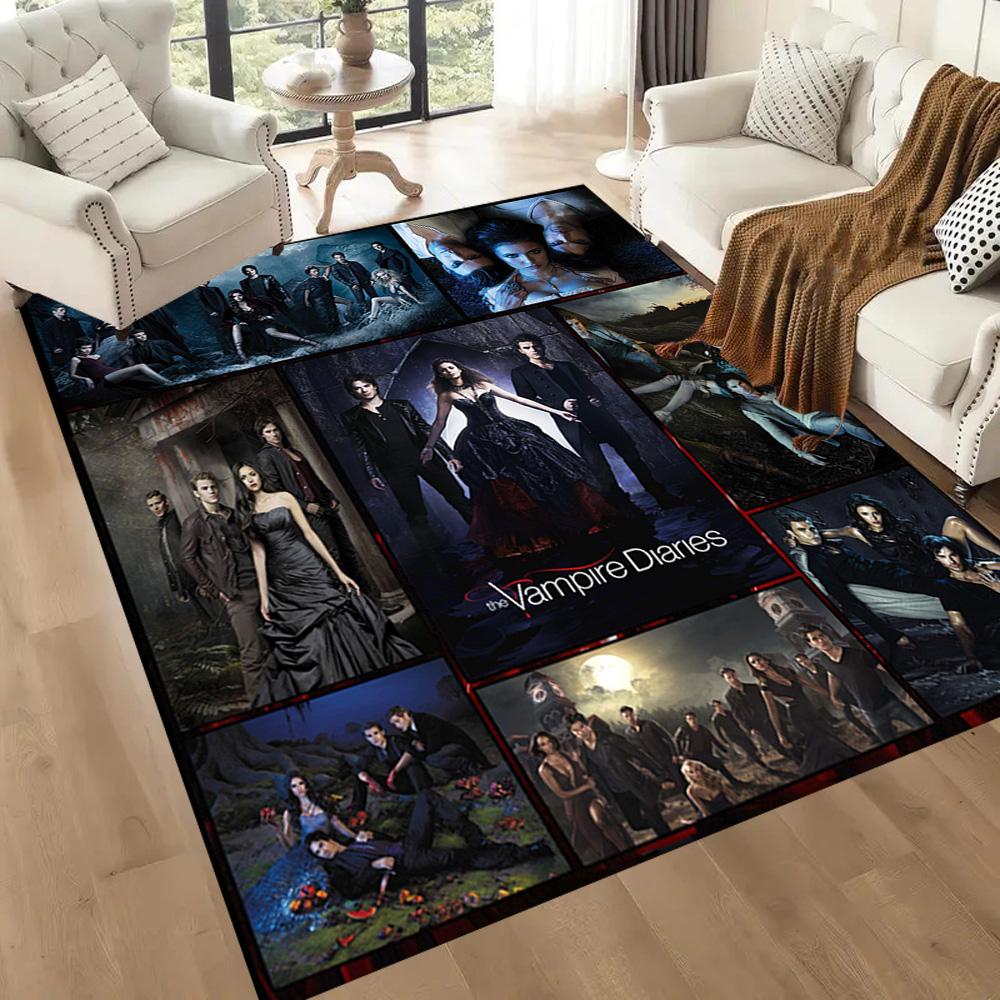 Le serie TV drammatiche romantiche sui vampiri I tappeti quadrati sono un'ottima scelta per soggiorni, camere da letto, arredamento della casa e come regali.
