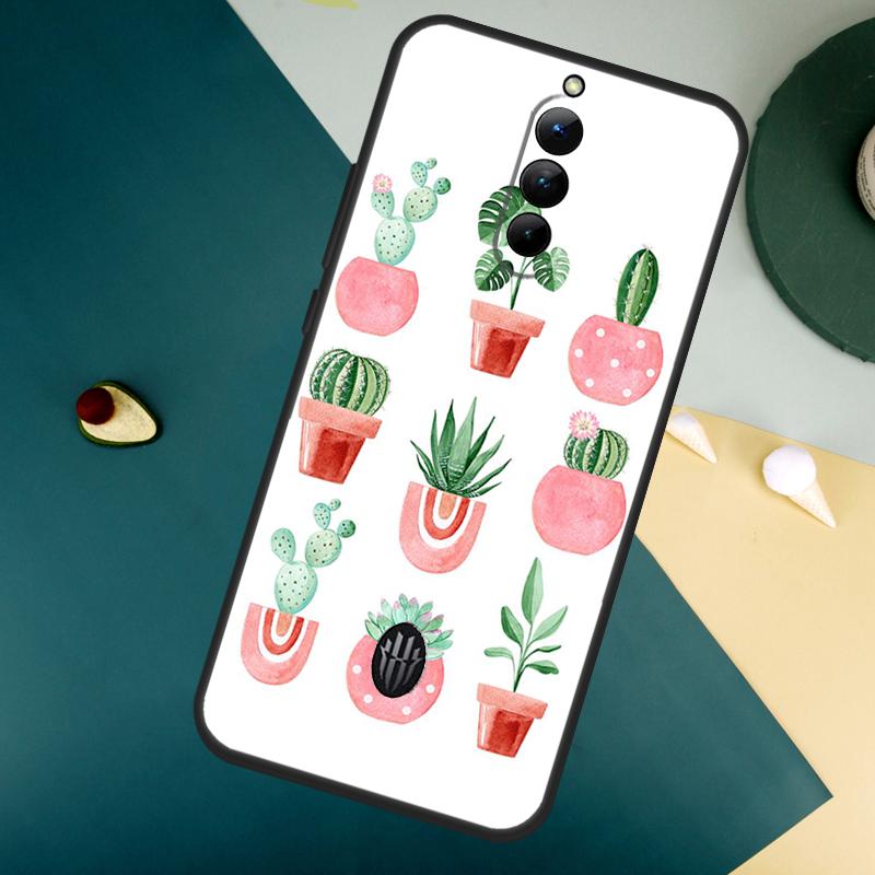 

Cute Cactus Potted Plant For ZTE Nubia Red Magic 10 Air 8 9 8S 9S 10S Pro Plus 7 6S 7S Pro Red Magic 11 Pro Plus Case Red Magic 6