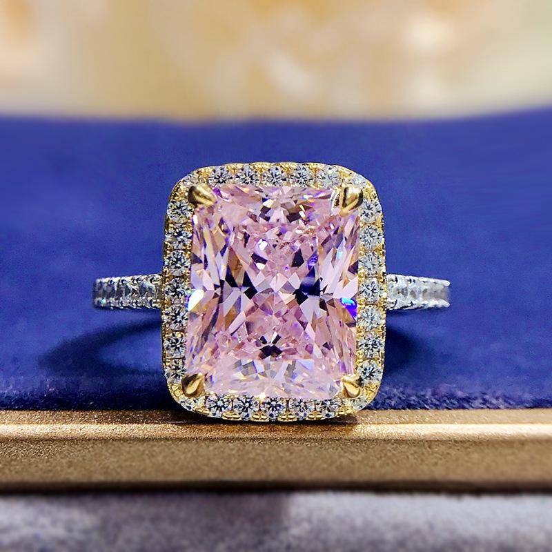 

Luoxi Temple 925 Silver Micro-Paved Gemstone Ring with Pink and Yellow Diamonds Size 9 жёлтый