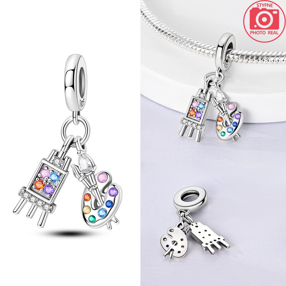 Original Copper Dragon Firefly Butterfly Puppy Heart Plane Travel Charms Beads Fit Bracelet Zircon For Women Gift