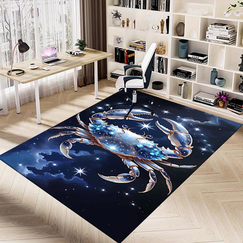 1PC crab zodiac Extra Large Non Slip Floor carpet, Office, family, Studio   Large Area Rug Indoor Rugs, Bold Statement Piece