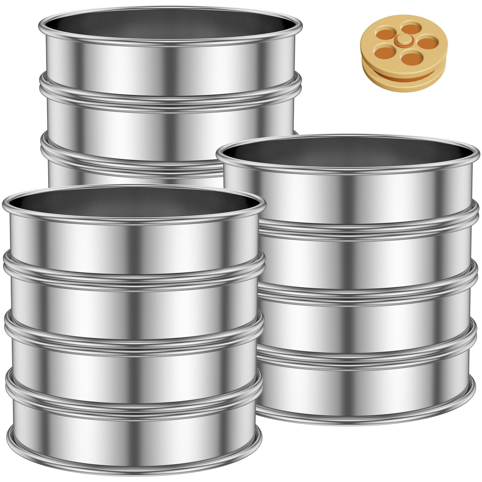 

12/24Pcs Muffin Tart Rings Stainless Steel Double Rolled Muffin Tart Rings Metal Round Pastry Ring Molds for Baking Eggs Pancake