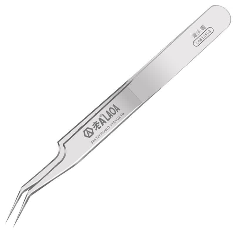 LAOA Stainless Steel Bent Tip Tweezers