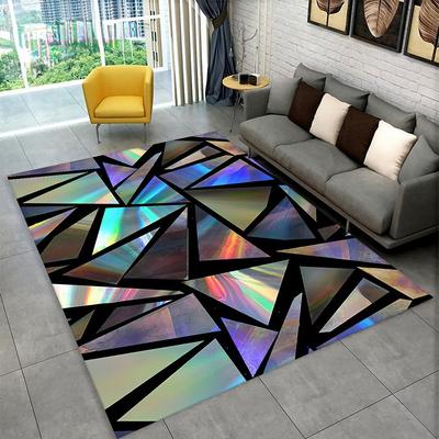 3D abstraktní zrcadlová podlahová rohož módní geometrická iluze Malá podlahová rohož do obývacího pokoje Ložnice Velký koberec Domácí protiskluzový koberec