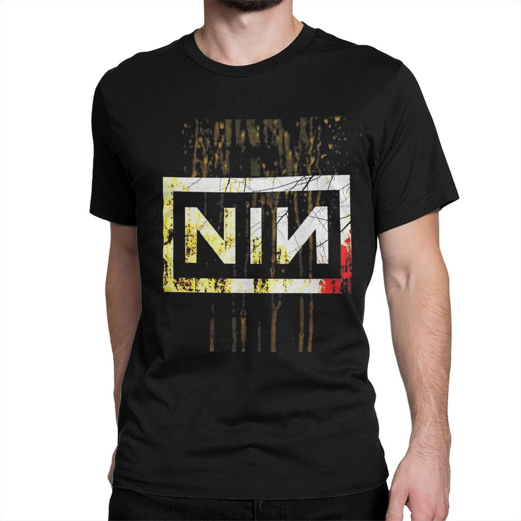 Vintage NIN Rock Band Nine Inch Nails  T-Shirts Men Women Round Neck 100% Cotton T Shirt  Short Sleeve Tees Original Tops