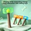 Active Play Dog Accessories 2Pcs Squeaky Hammer Toys with Tennis Ball Inside, Interactive Fetch Toys, Durable Rubber Chew Toy for Medium Large