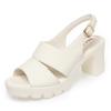 Summer High Thick Heel Sandals Women Versatile Thick Sole Shoes In Fish Mouth Waterproof Platform One-Button Sandals Fashionable
