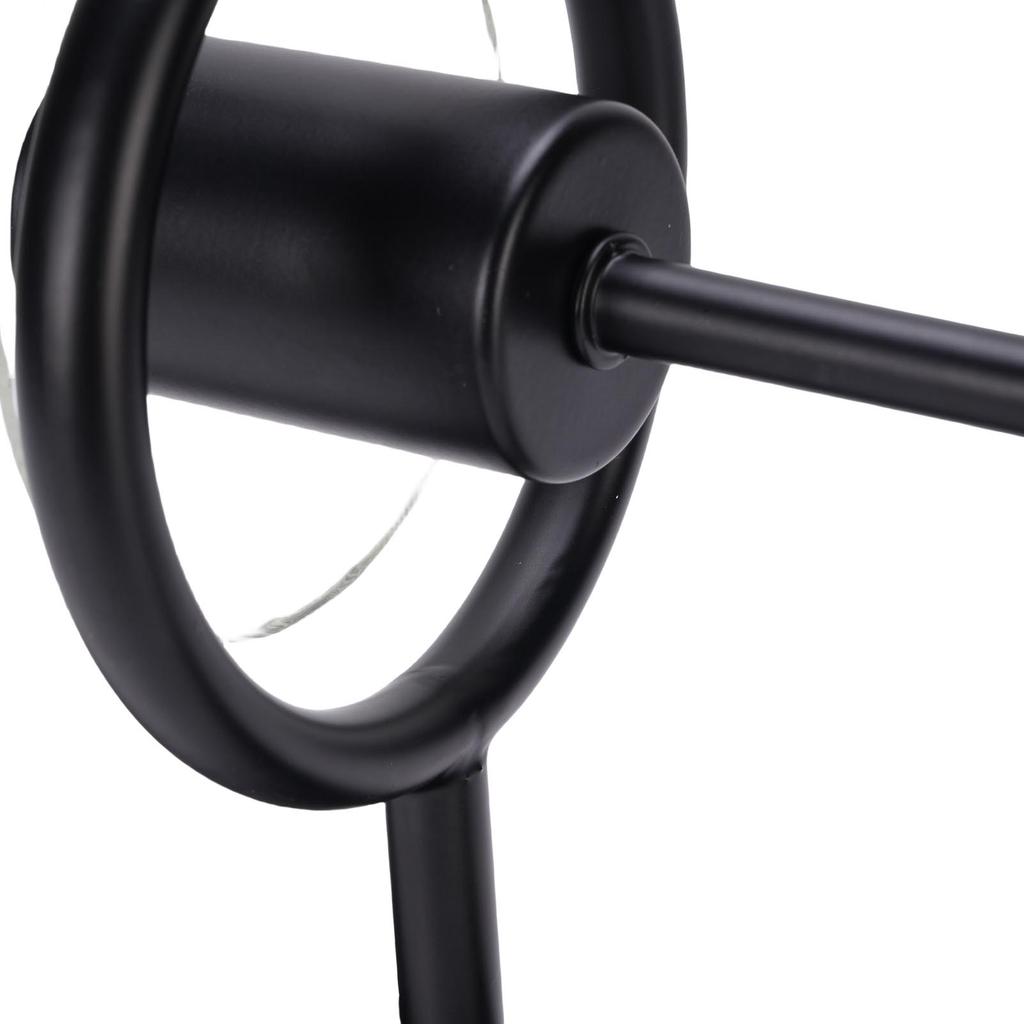 Black Wall Sconce Light Modern Indoor Wall Light Fixture with Clear Glass Shade for Dining Room Coffee Shop Hotel Bedroom Living Room Hallway