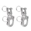 2PCS Swivel Eye Snap Shackle Stainless Steel Quick Release Boat Chain Eye Jaw Swivel Snap Shackle Hook