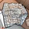 Spring clothing with silk scarves Double-sided herringbone velvet silk scarves Simple retro square scarves Travel sunscreen scarves