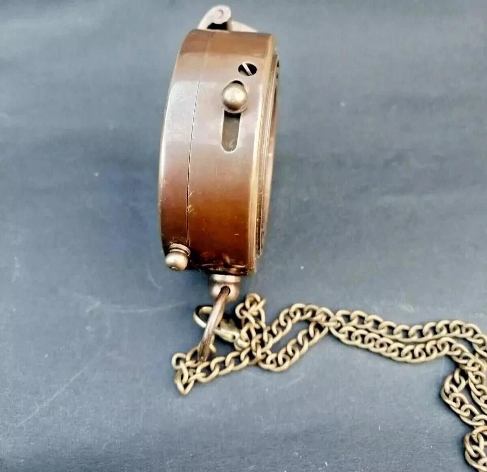 Antique Brass 'To My Son' Compass With Case Marine Nautical Mother Father Gift