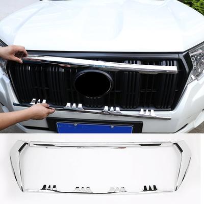 ABS Chrom Do Toyota Land Cruiser Prado FJ150 150 2010-2018 Rama Dekoracyjna Grill Przedni Listwa Akcesoria Samochodowe