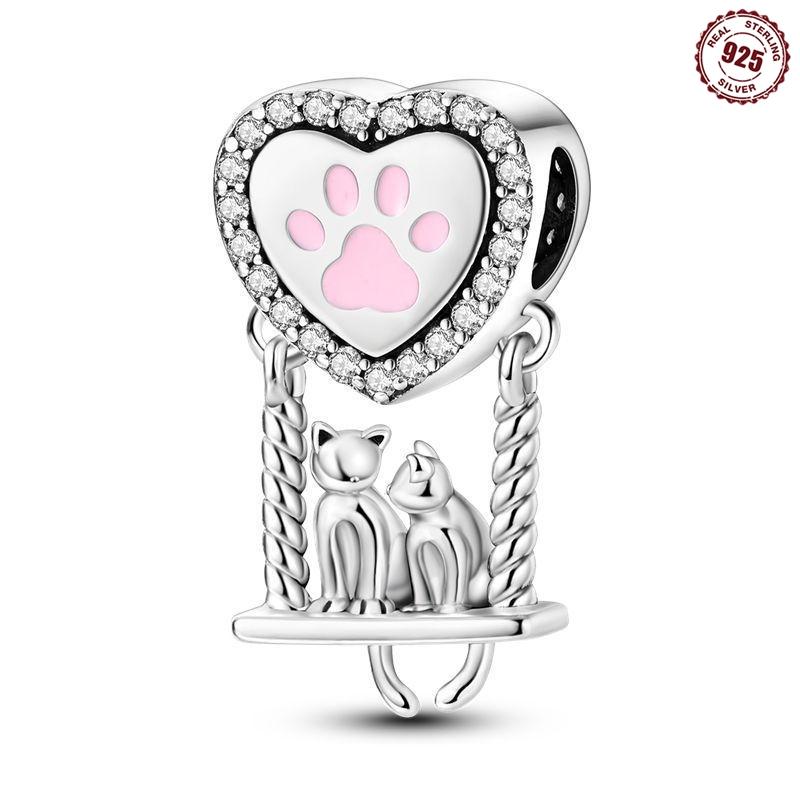 Anhänger Kupfer Original Armbänder Katze Hund Haus Haustier Anhänger Perlen Fein DIY Schmuckherstellung Frauen Geburtstagsgeschenke