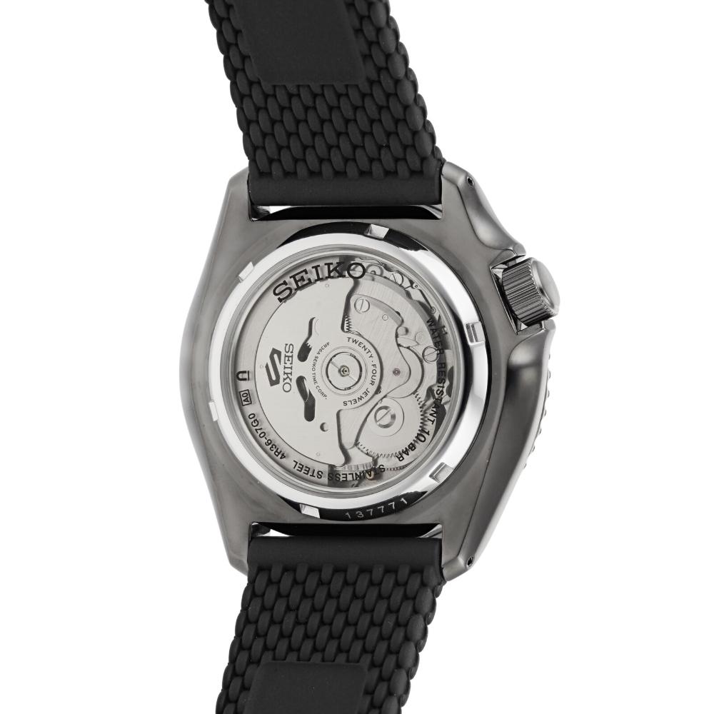 Seiko Orologio automatico da uomo con quadrante nero 5 Sports SRPD65K2