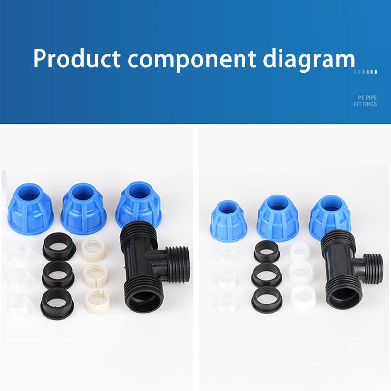 1pcs 20/25/32mm 1/2" 3/4" 1" PE Pipe Quick Connector Elbow Reducing Water Pipe Joint Tap Water Irrigation
