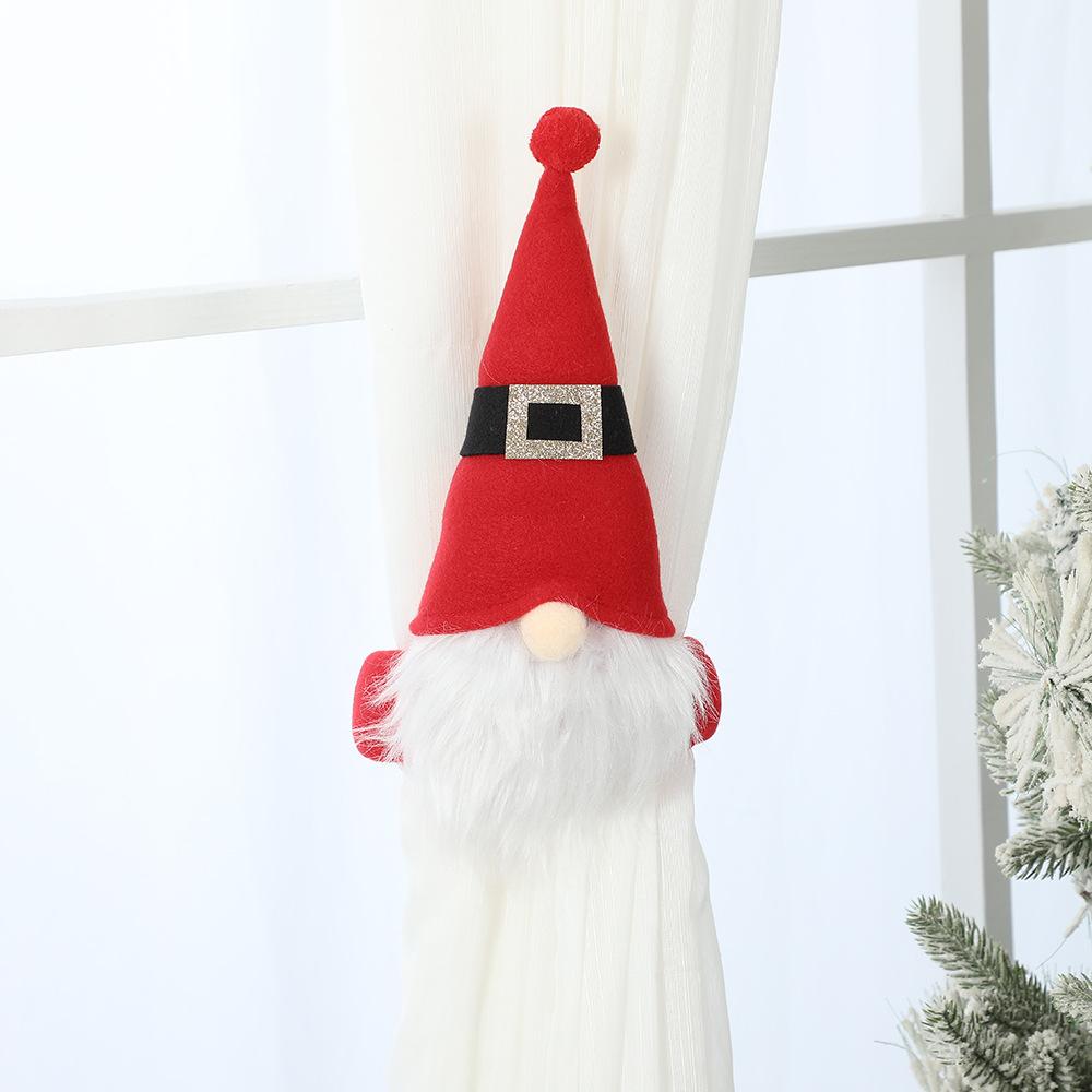 Cartoon snowman doll Christmas wind curtain straps Creative woven curtain decoration Cartoon bundled straps