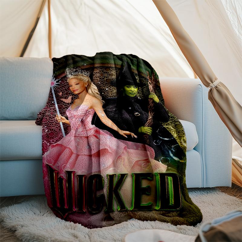Theme Printed Blanket Perfect For Couch Bed Travel Outdoor Use Machine Washable Cozy Durable