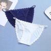 Seamless Lace 3pcs Sexy Women Panties Silk Lingerie Girls Cute Bow Underpants