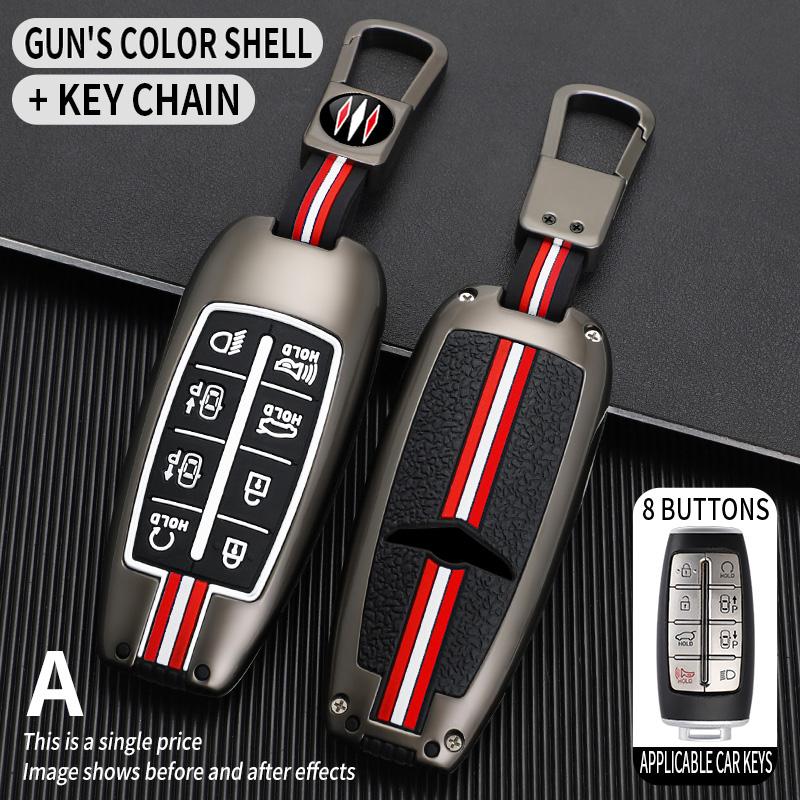 

Zinc Alloy Car Key Case For Hyundai Genesis Gv70 Gv80 Gv90 Fashion Keyless Holder Keychain Accessories