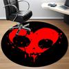1pc Blood Heart Office Round Area Rug, Indoor Mat Suitable ForOffice, Under Office Chairs Bedroom Living Room Home Decor, Room Deco T211
