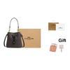 Coach Rowan 21 Logo Faux Leather Tote Shoulder Bag Small Women Bags Brown CBH07-IMXAQ