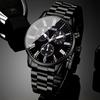 4pcs/set Men Quartz Watch Set Luxury Mens Wristwatch Men's Jewelry Set Necklace Bracelet Ring Business Gift Watch