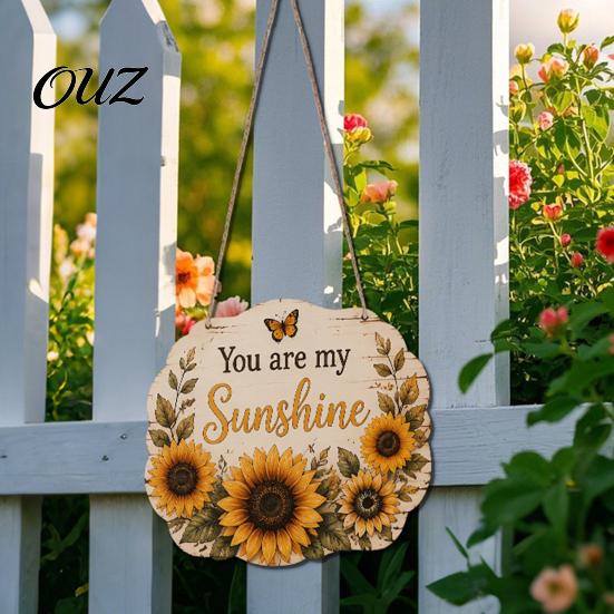Wall Mounted Wooden Art Fall Thanksgiving Sign Door Hanger, 2D Sunflower Pumpkin Gnome Countryside Style Decor Plaque, Rustic Farmhouse Autumn Hanging
