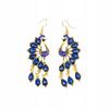 Peacock Earrings With Cubic Zirconia