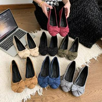 Plus Size Lightweight Women's Soft Sole Moccasins with Bow - Comfortable Non-Slip Ladies Shoes for Spring and Autumn 2025