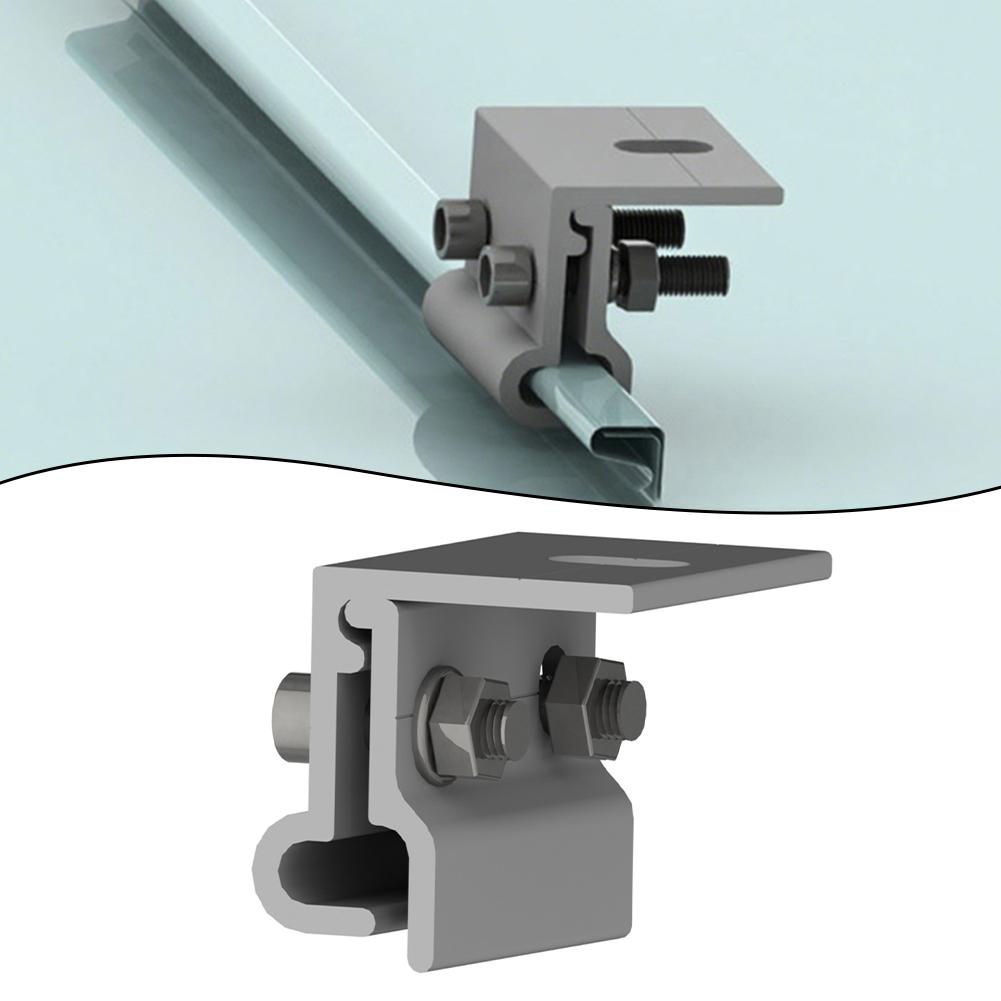 1/4pcs Standing Solar Seam Clamp PV Roof Fixing Mounting Sheet Solar Panel Rack With Screws Washer For Solar Panel Installations
