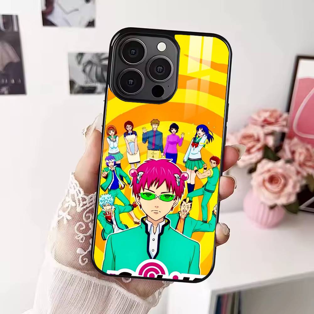 S-Saiki Anime Kusuo Phone Case For iPhone 17,16,15,14,13,12,Plus,Pro,Max For Magsafe Magnetic Wireless Charge