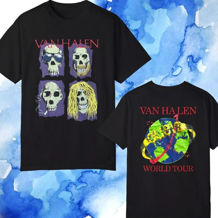 New Vintage Van Halen OU812 Album Rock Music T-shirt Black Gift Fans XXXXL