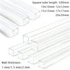 1 Stück 10-20mm Quadratisches Acrylrohr, Hohlkanal 500mm Lang für DIY-Bastelarbeiten, Beleuchtungsdekorationen & Modellbau