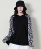 Deumakeu Paisley Loose Fit Long Sleeve T-Shirt Black