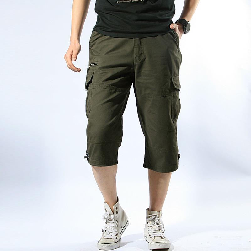 Men's Summer Loose Fit Camo Cargo Shorts - Plus Size, Mid-Length, 7-Pocket
