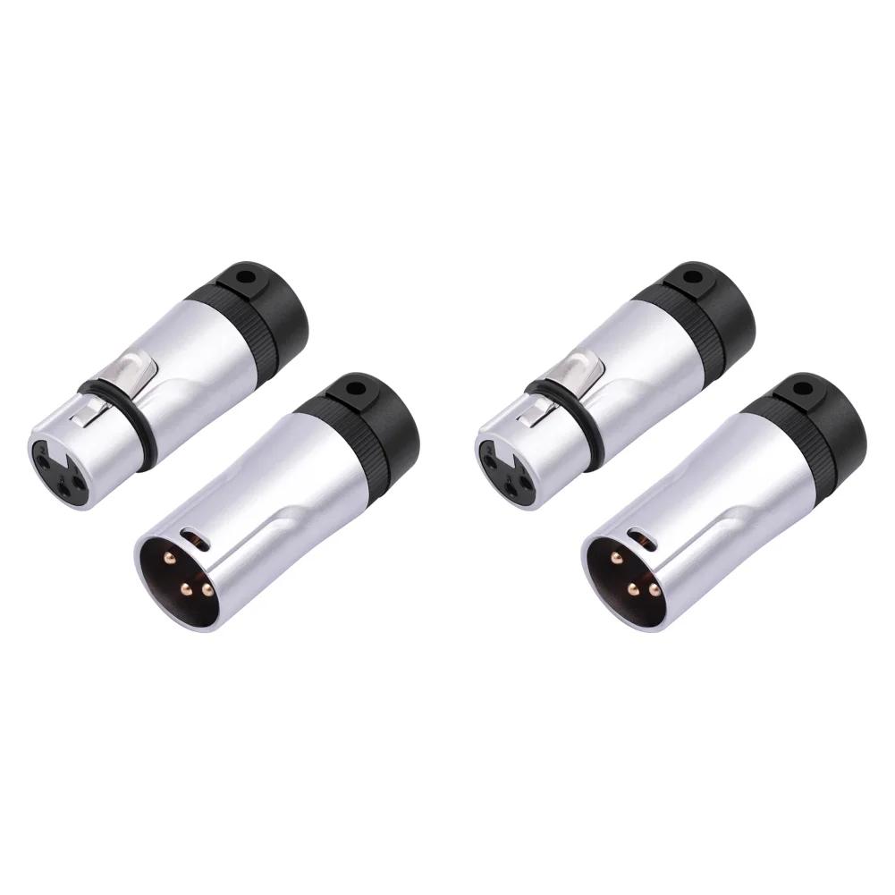 2/4PCS XLR Microphone Solder Adapter Adjustable 90° Right Angle  3Pin XLR Male/Female Solder Connector 3 PIN XLR Endst