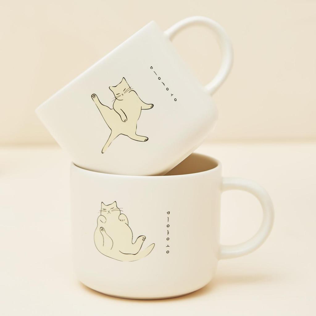 Cană LASSIETTE MIYAONG (450ml) Se poate spăla în cuptor fără PFOA alb și galben