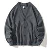 Men S V Neck Knitted Cardigan Sweatshirt Loose Casual Top