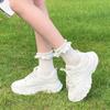Summertime Women's Shoes Sneakers Flat Shoes Soft Glutinous Casual Fitness All-match Comfortable Lace-up Little White Shoes 2024