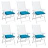 6 Piece Light Blue Pallet Cushions 50 x 50 x 7 cm Oxford Fabric