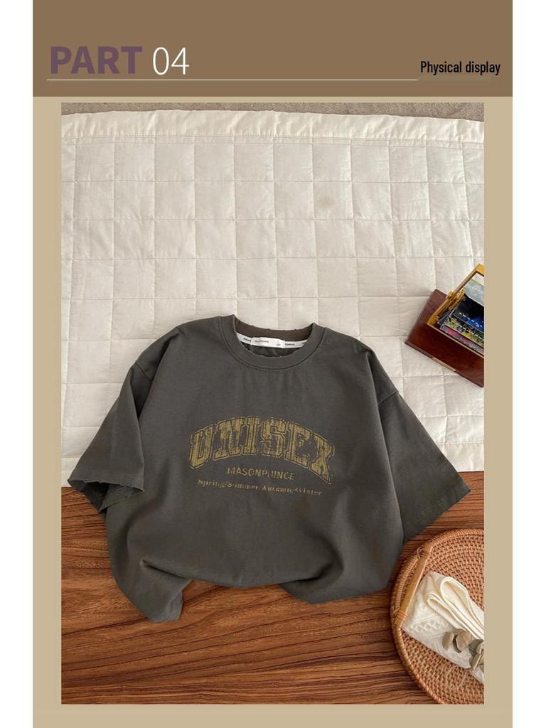 Boys' Trendy Round Neck Short-Sleeve T-Shirt - Summer 2025 Style for Small to Medium Kids