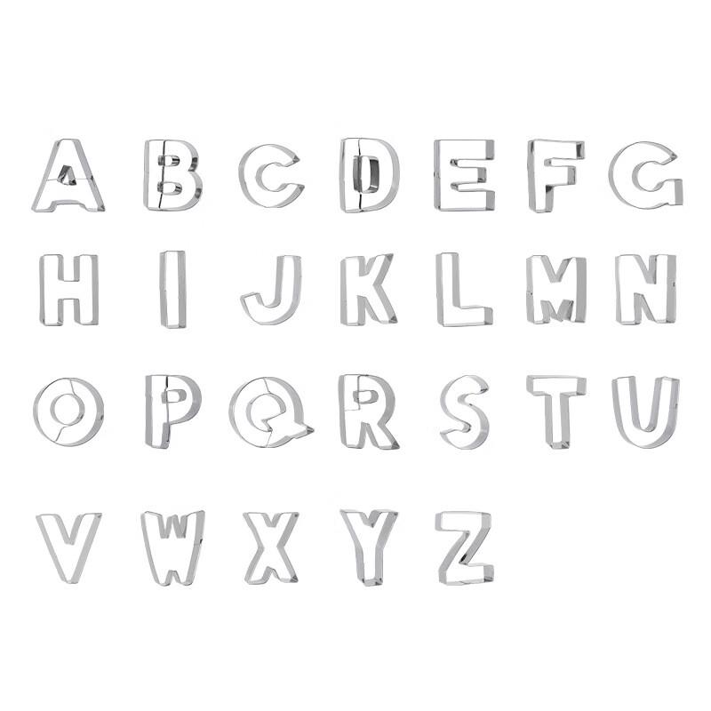Alphabet Ausstecher Set aus Edelstahl