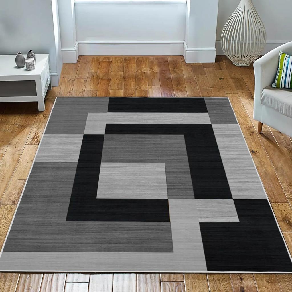 Geometric Style Living Room Carpet, Durable And Slip-Resistant Sofa, Coffee Table Rug, Bedroom Floor Mat, Home Decoration