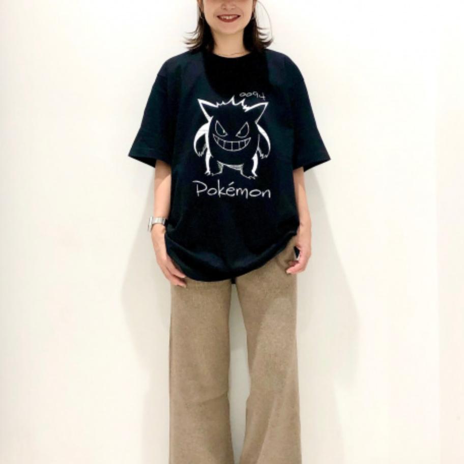 Uniqlo X Pokemon Collaboration SS24 Letter Pattern Printed Casual Crew Neck Short Sleeve T-Shirt Men T-Shirts Black 475844-09