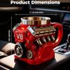 Stainless Steel Engine Coffee Mug Mechanical Travel Cup For Car Enthusiasts Men, Valentine's Birthday, Home Tea Whiskey Tumbler