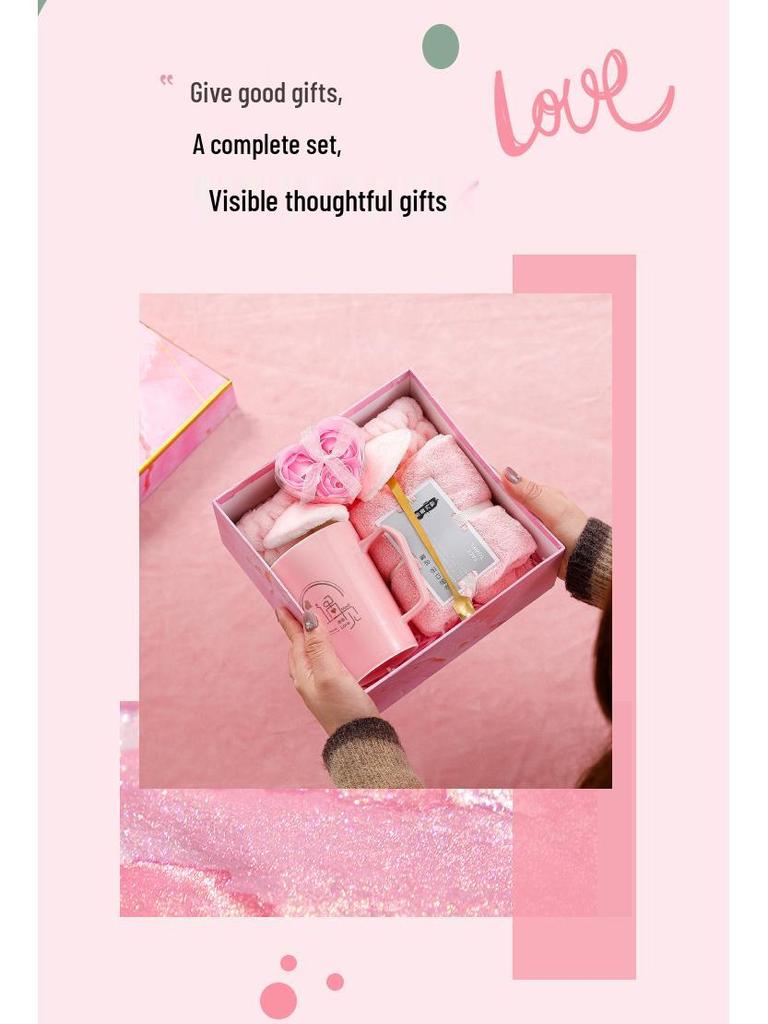 Geschenkset für Damen: Keramiktasse & Handtuch für Hochzeiten, Geburtstage, Partys und Abschlussfeiern