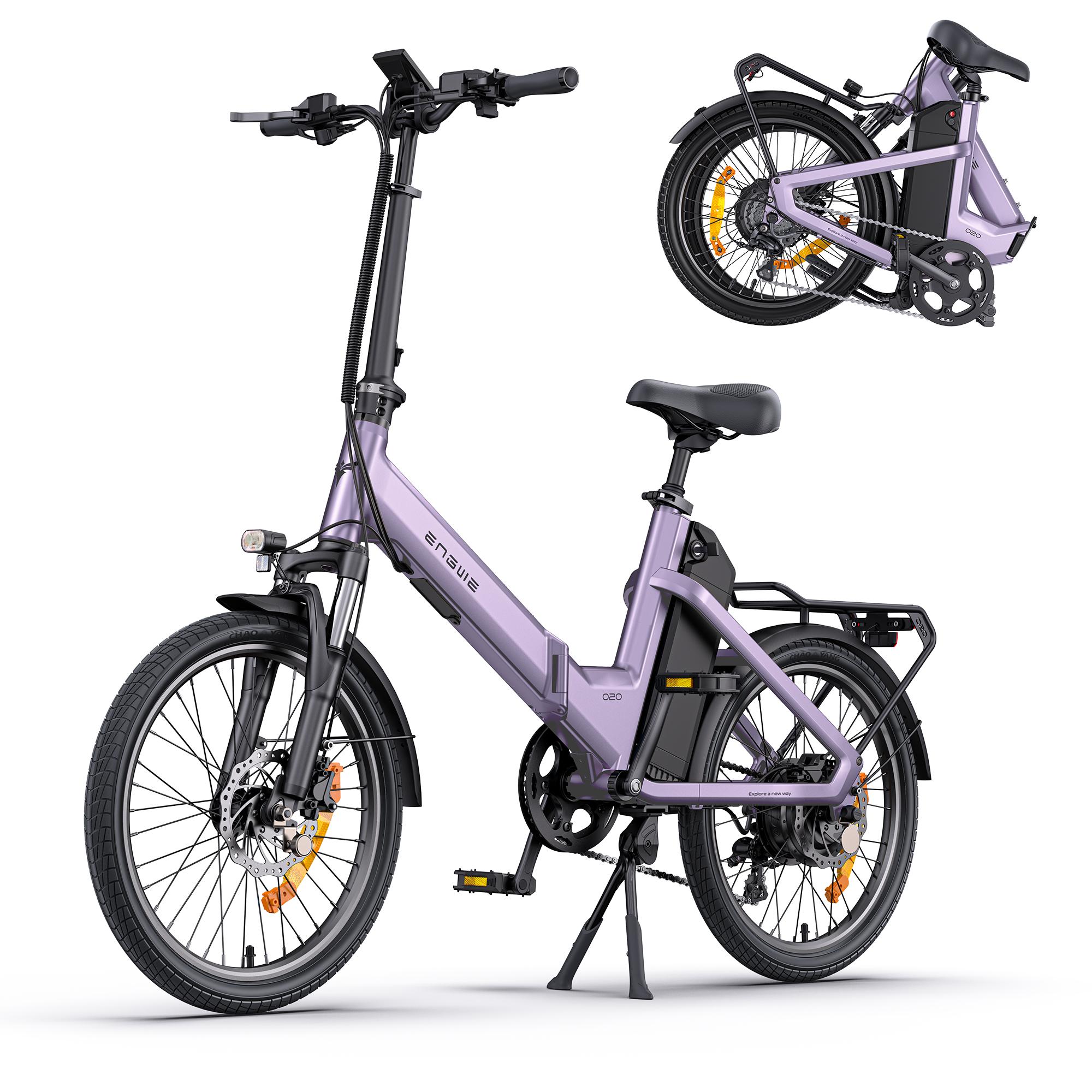 ENGWE O20 Boost faltbares Pendler-E-Bike mit 48V 15Ah LG-Akku, APP-Steuerung violett