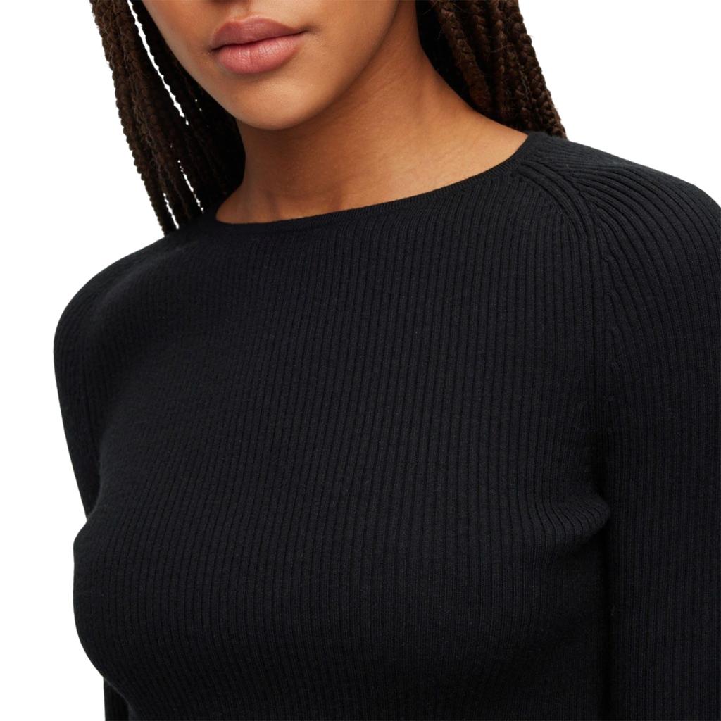 Hugo Womens/Ladies Saneriny Cropped Long-Sleeved Jumper