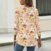 Women's T Shirt Christmas Print 3/4 Sleeve Daily Weekend Fashion Basic Round Neck Regular Top