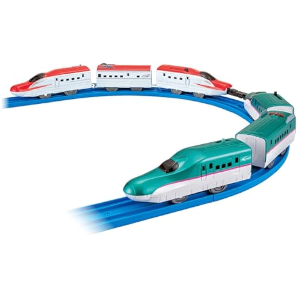 Takara Tomy Plarail Синкансэн Серии E5 и Синкансэн Серии E6 Gachat Connect Набор Поезд Поезд К...